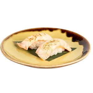 Nigiri salmon fumè flambè