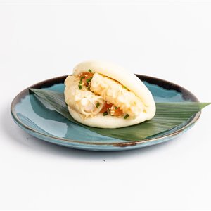 Bao mazzancolle e salmone
